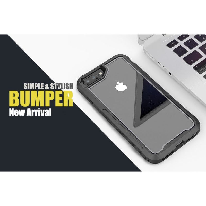 Coque iPhone 8 Plus / 7 Plus Hybride Transparente Rebords Bumper