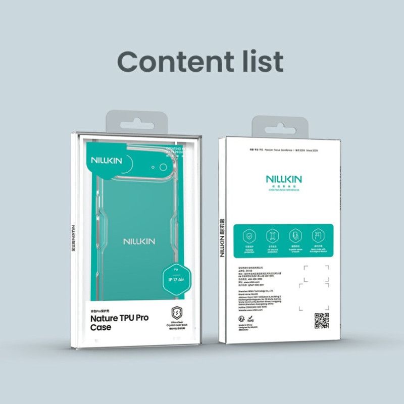 Coque iPhone Air Transparente Nature Pro Series NILLKIN
