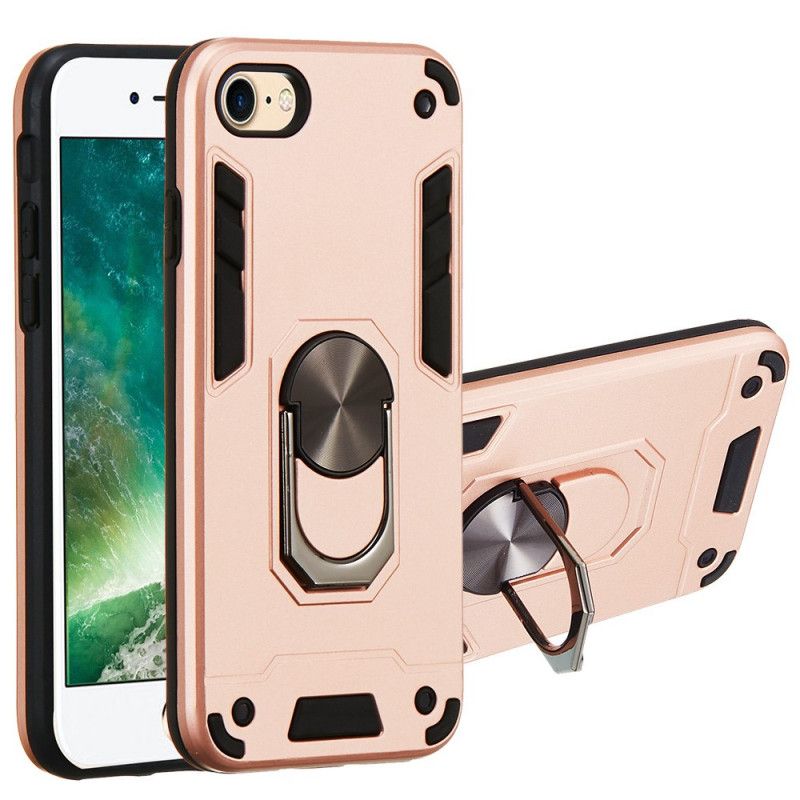 Coque iPhone Se 2 / 8 / 7 Détachable Anneau-support Métallisée