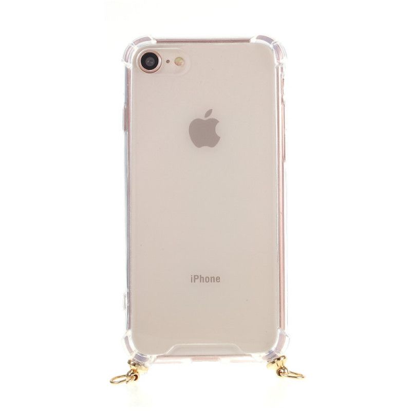 Coque iPhone Se 2 / 8 / 7 Hybride Avec Cordon Coloré