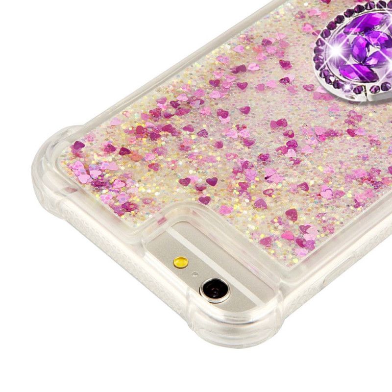 Coque iPhone Se 2 / 8 / 7 Paillettes Avec Anneau-support