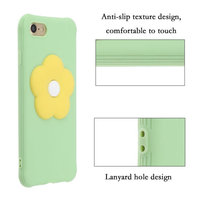 Coque iPhone Se 2 / 8 / 7 Silicone Fleur En Relief