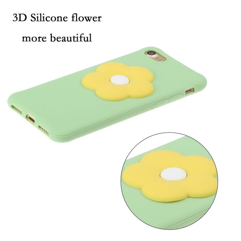Coque iPhone Se 2 / 8 / 7 Silicone Fleur En Relief