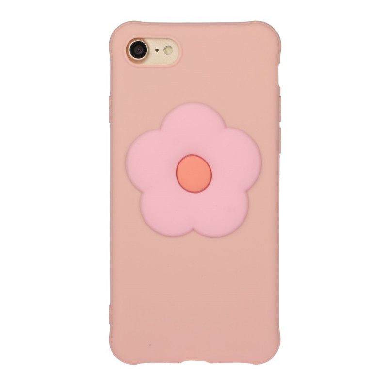 Coque iPhone Se 2 / 8 / 7 Silicone Fleur En Relief