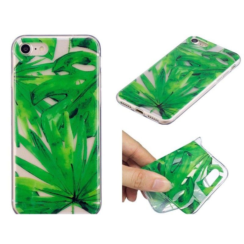 Coque iPhone Se 2 / 8 / 7 Transparente Feuilles