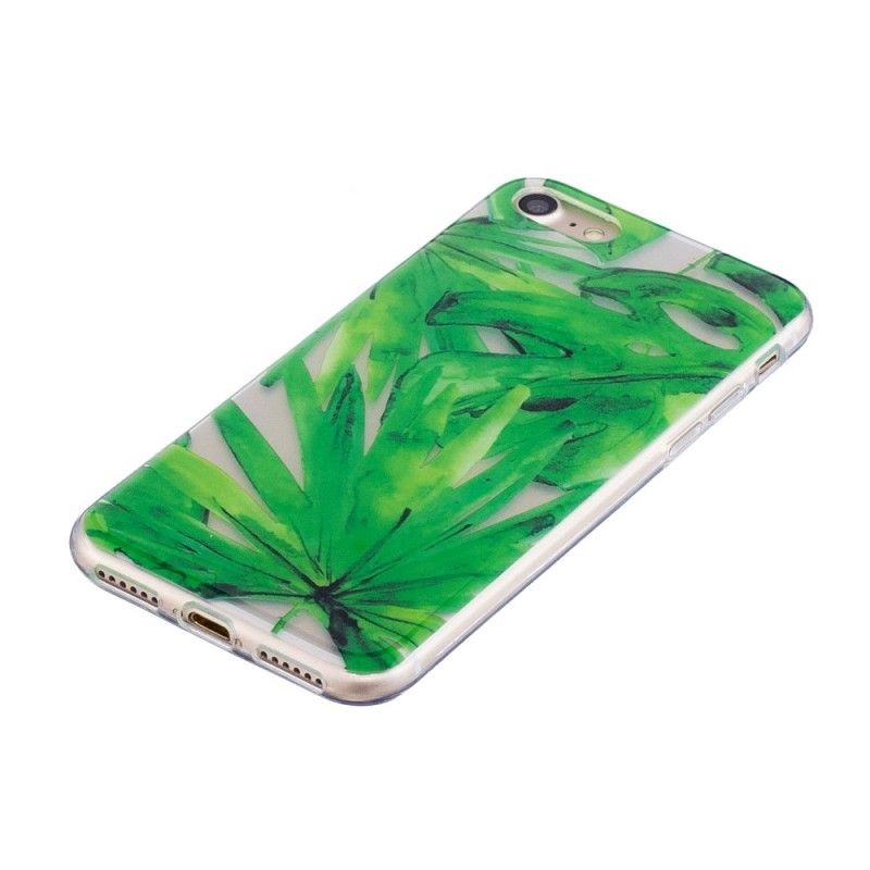 Coque iPhone Se 2 / 8 / 7 Transparente Feuilles