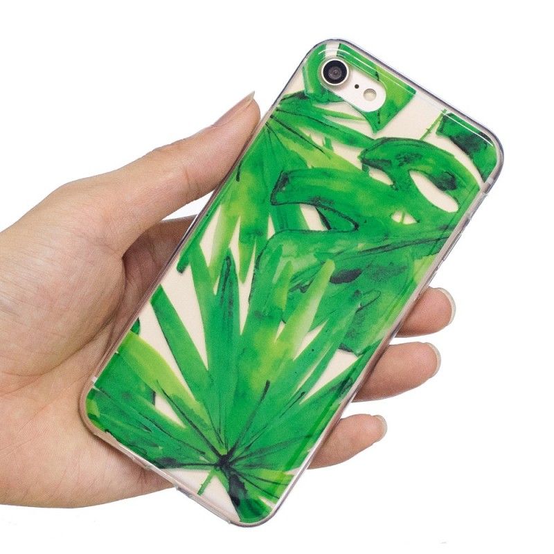 Coque iPhone Se 2 / 8 / 7 Transparente Feuilles