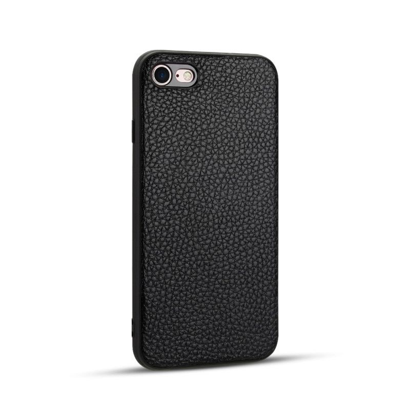 Coque iPhone Se 2 / 8 / 7 Véritable Cuir Litchi