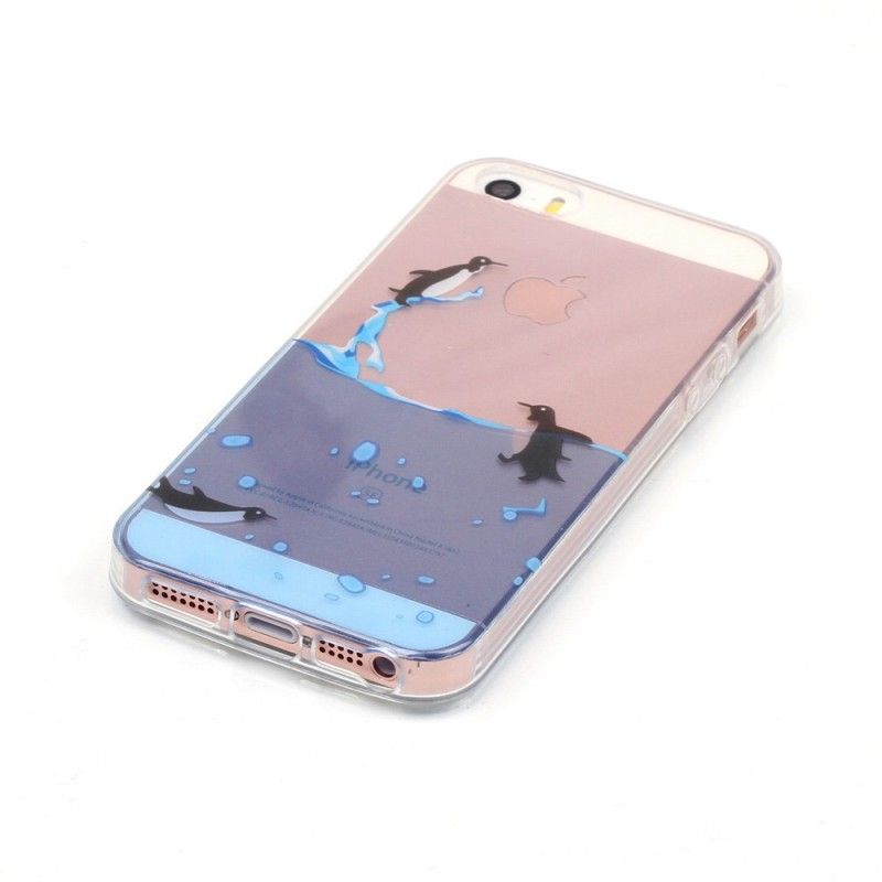 Coque iPhone Se/5/5s Transparente Jeu De Pingouins