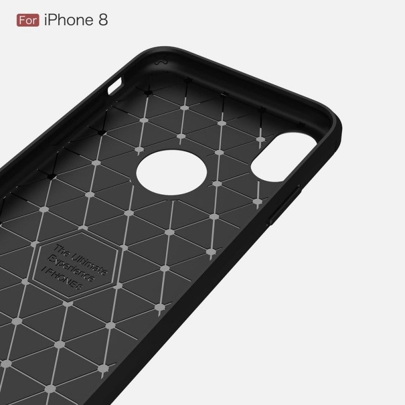 Coque iPhone X Fibre Carbone Brossée