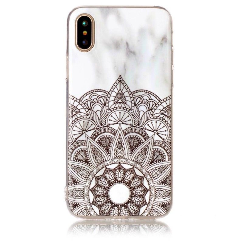 Coque iPhone X Mandala Marbré