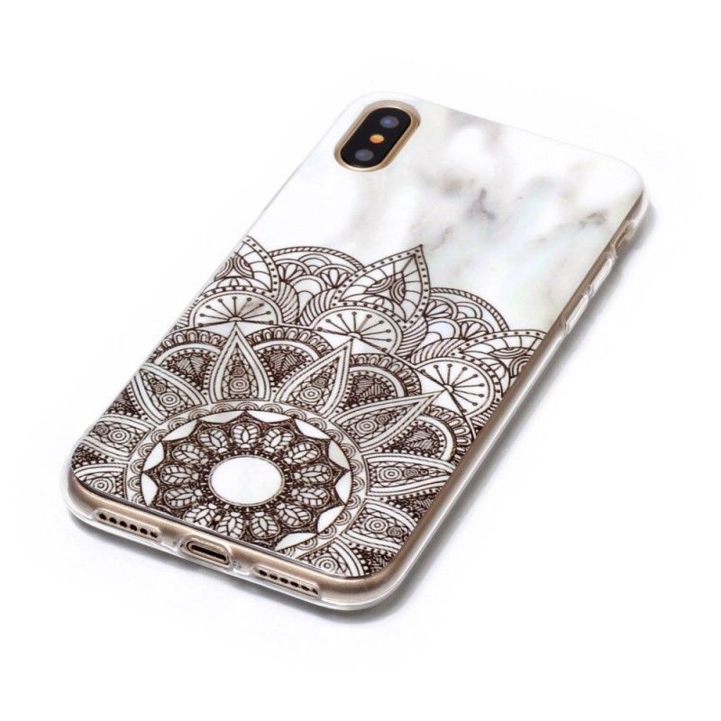 Coque iPhone X Mandala Marbré