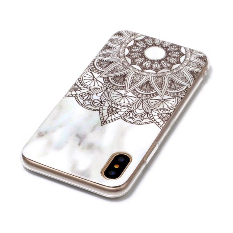 Coque iPhone X Mandala Marbré