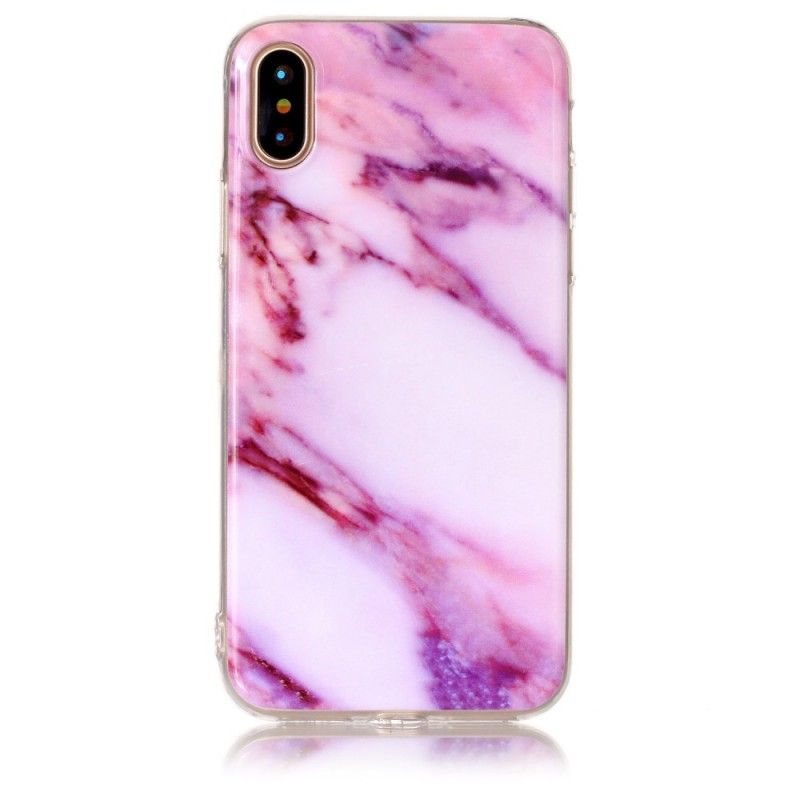 Coque iPhone X Marbre