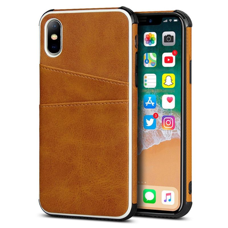 Coque iPhone X Monochrome Double Porte-cartes