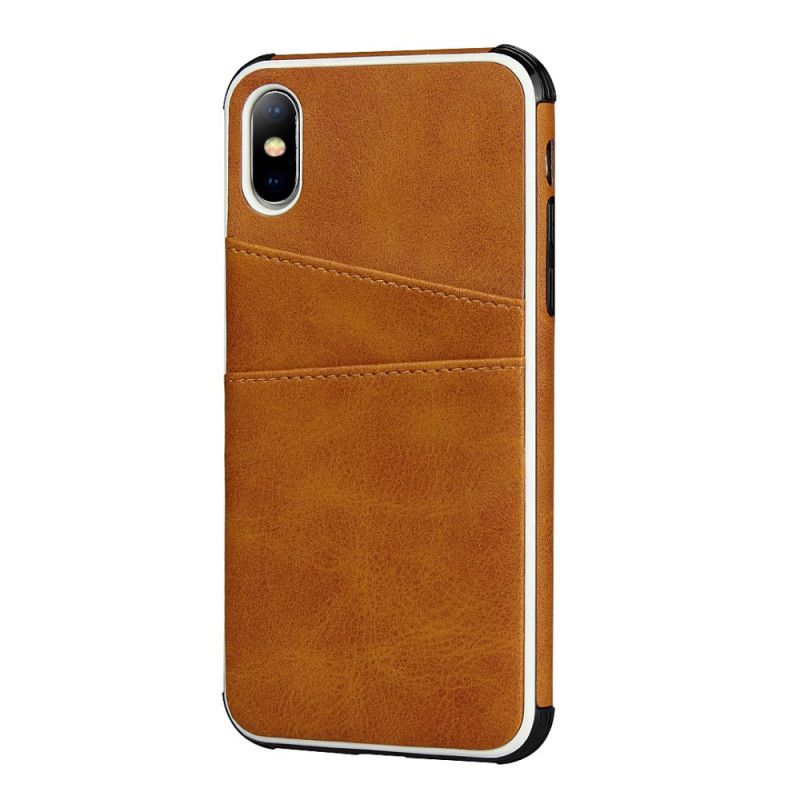 Coque iPhone X Monochrome Double Porte-cartes