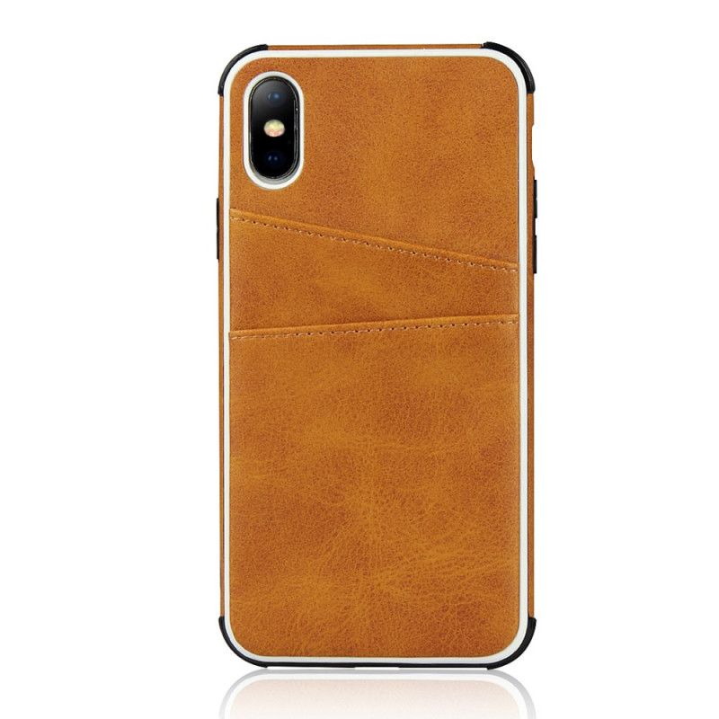 Coque iPhone X Monochrome Double Porte-cartes