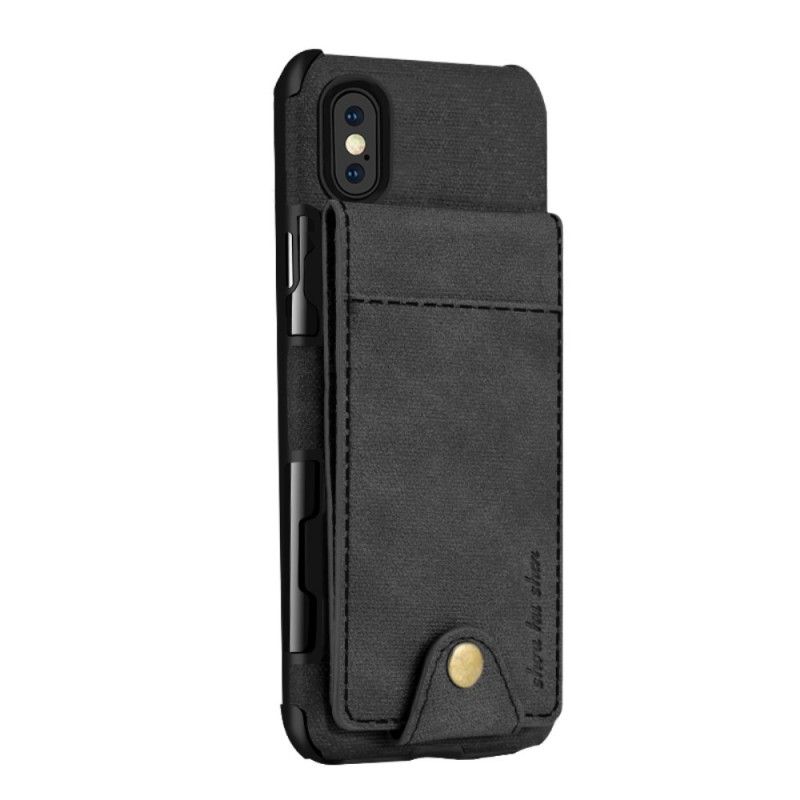 Coque iPhone X Porte-cartes Rabattable