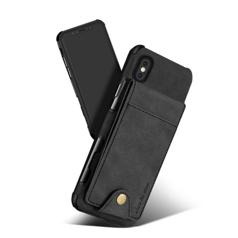 Coque iPhone X Porte-cartes Rabattable