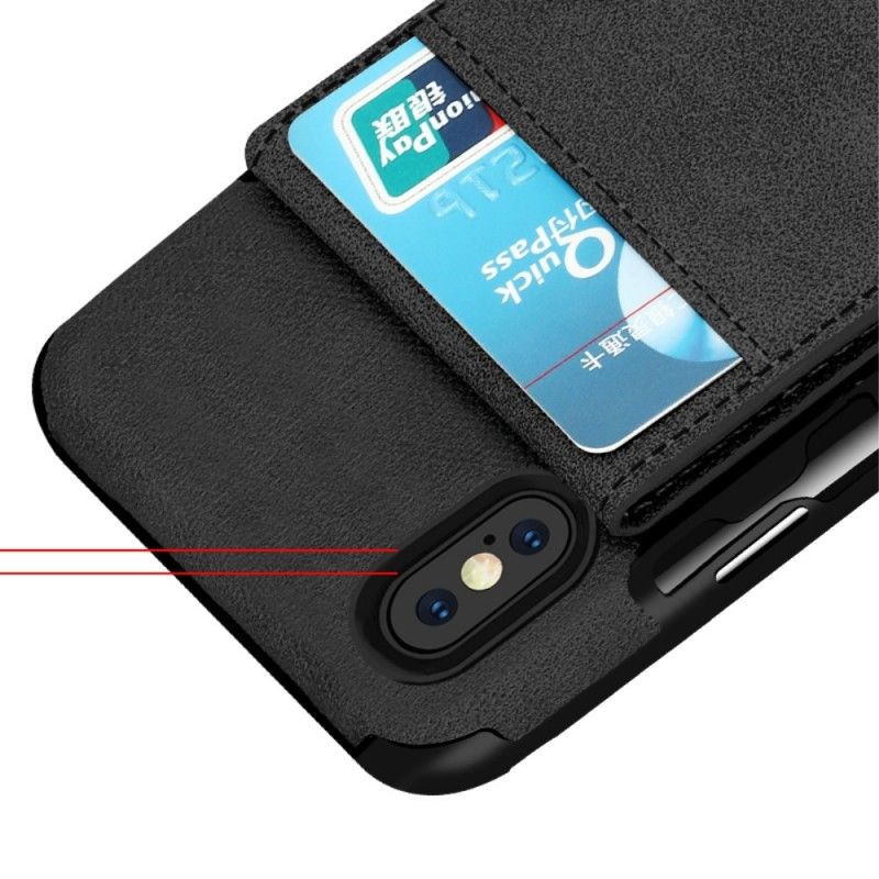 Coque iPhone X Porte-cartes Rabattable