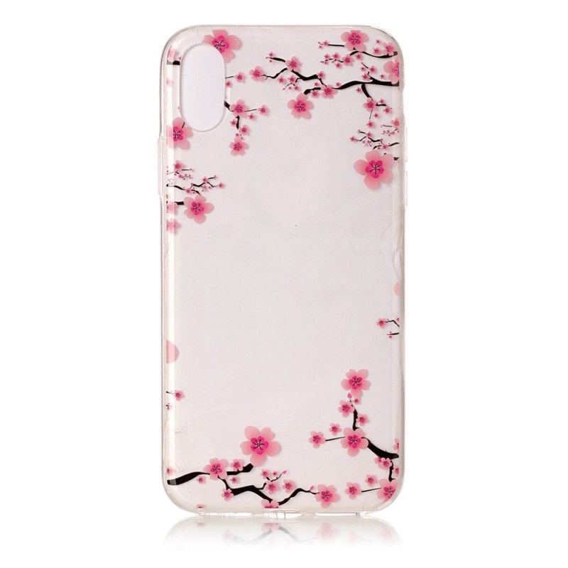 Coque iPhone X Transparente Arbre Fleuri