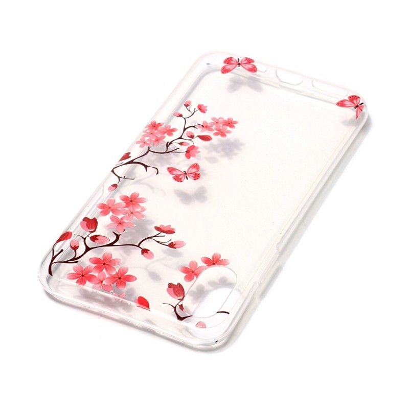 Coque iPhone X Transparente Arbre Fleuri