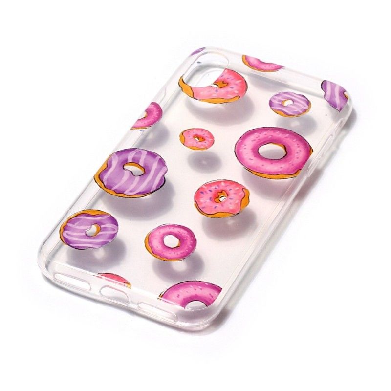 Coque iPhone X Transparente Fan De Donuts