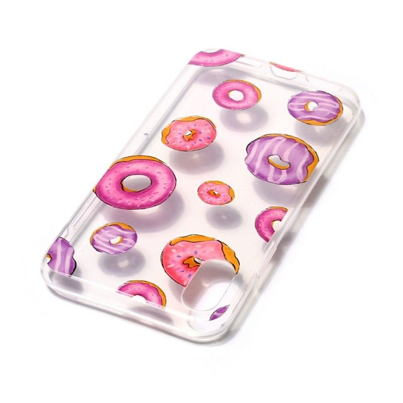 Coque iPhone X Transparente Fan De Donuts