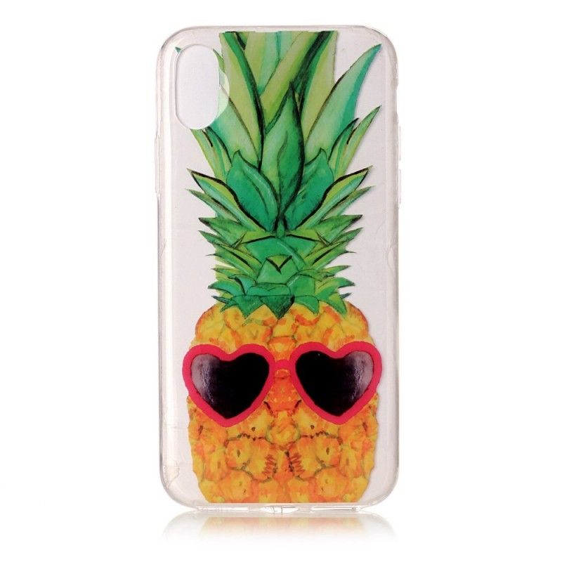 Coque iPhone X Transparente Incognito Ananas