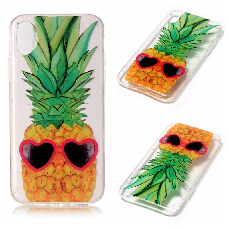 Coque iPhone X Transparente Incognito Ananas