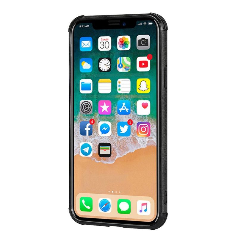 Coque iPhone X / Xs Bicolore Double Porte-cartes