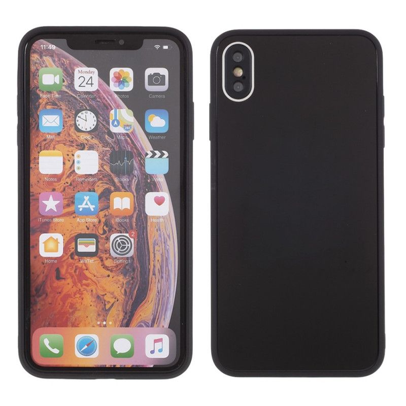 Coque iPhone X / Xs Dos En Verre Et Rebords En Silicone