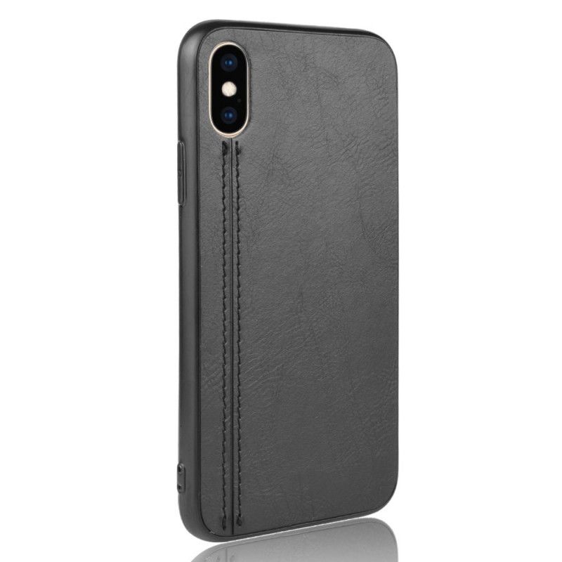 Coque iPhone X / Xs Effet Cuir Couture