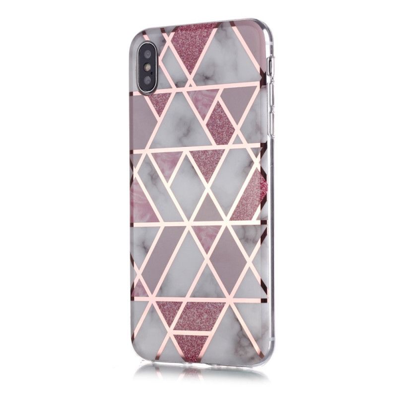 Coque iPhone X / Xs Marbre Géométrie Design