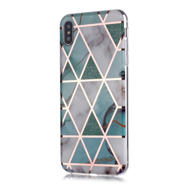 Coque iPhone X / Xs Marbre Géométrie Design