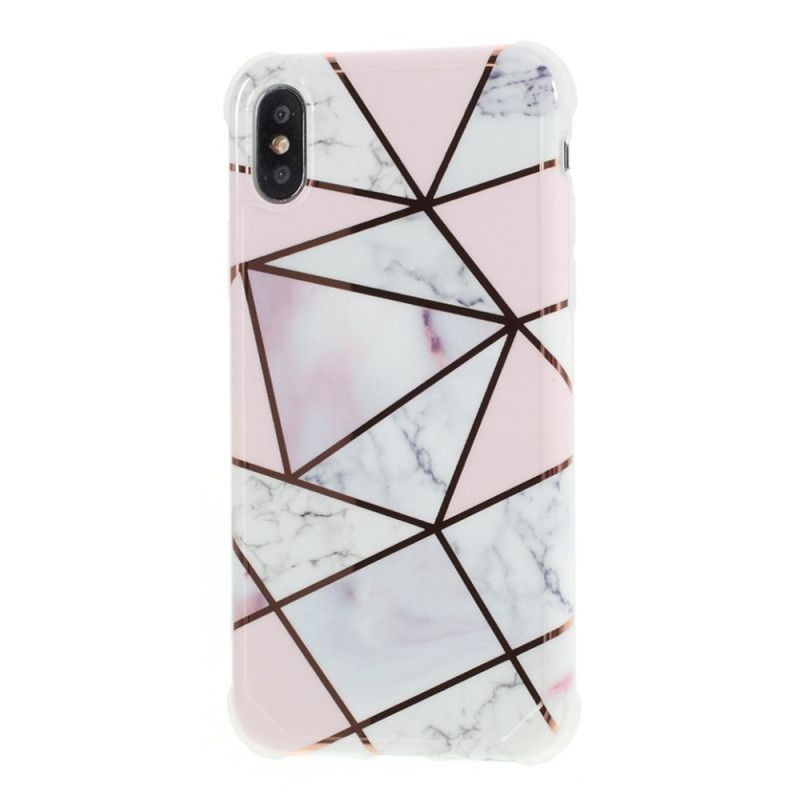 Coque iPhone X / Xs Marbre Géométrique Flashy