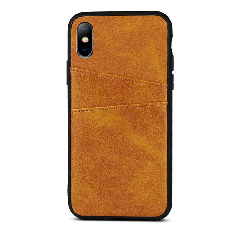 Coque iPhone X / Xs Monochrome Double Porte-cartes