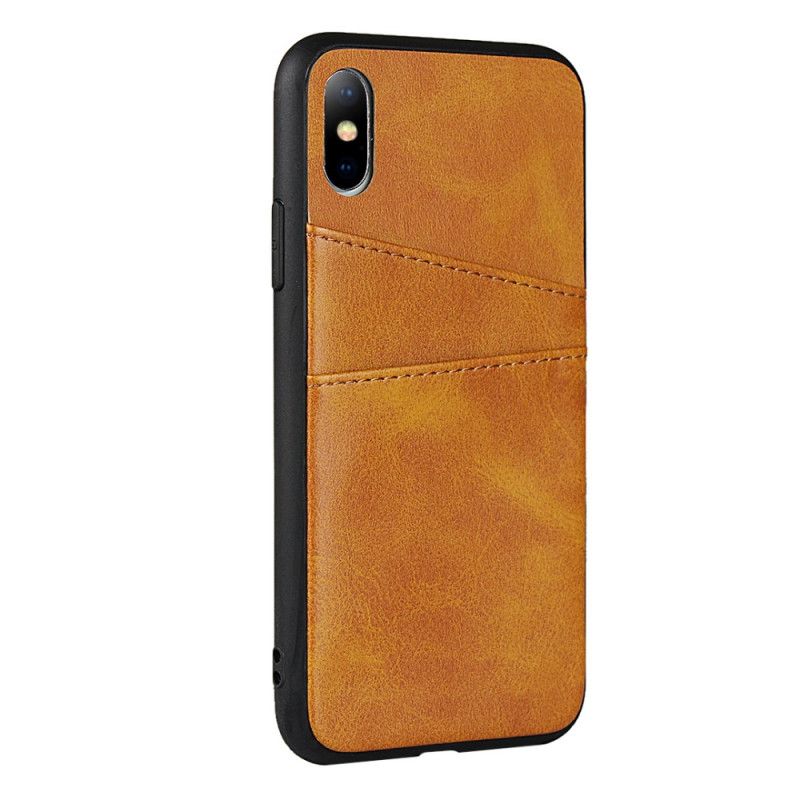 Coque iPhone X / Xs Monochrome Double Porte-cartes