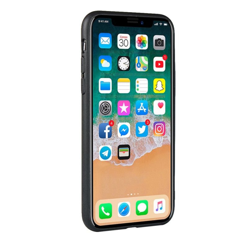 Coque iPhone X / Xs Monochrome Double Porte-cartes