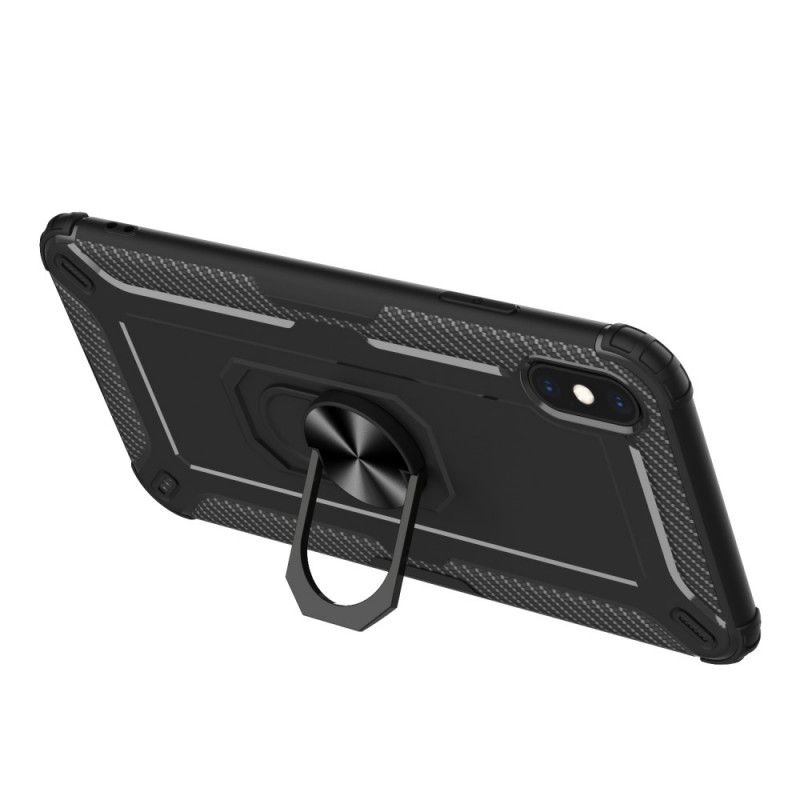 Coque iPhone X / Xs Silicone Anneau-support