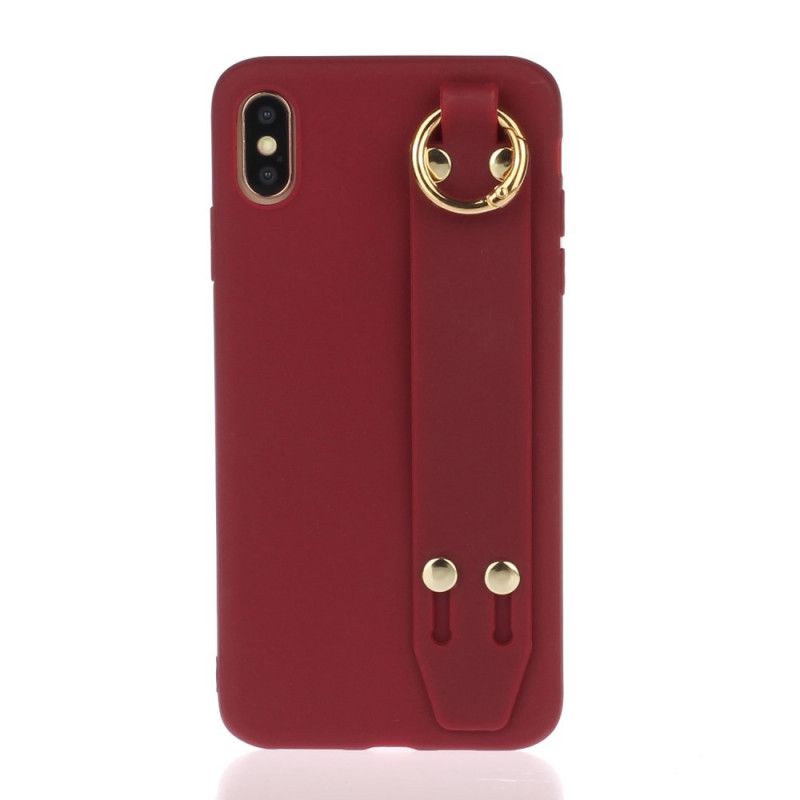 Coque iPhone X / Xs Silicone Avec Sangle Support