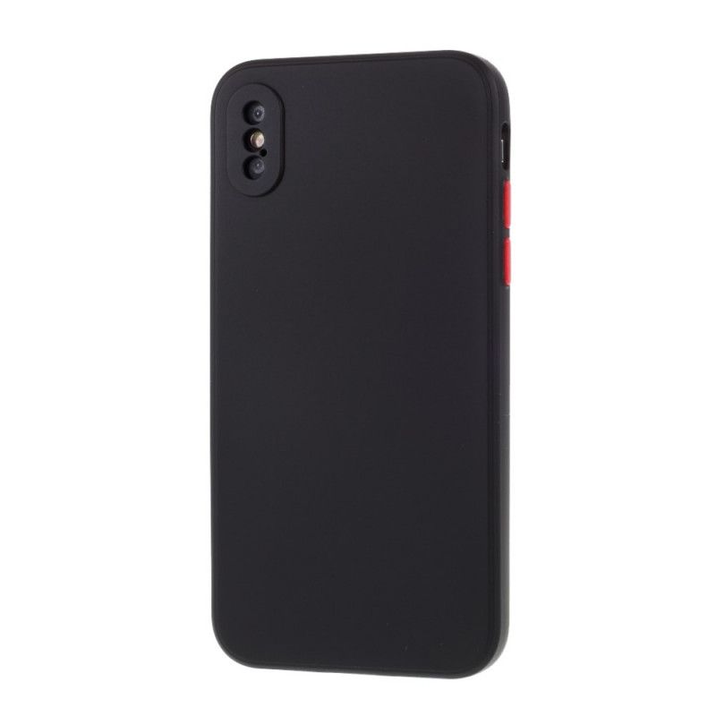 Coque iPhone X / Xs Silicone Flexible Bouton Coloré