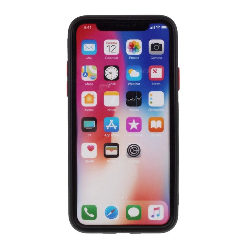 Coque iPhone X / Xs Silicone Flexible Bouton Coloré