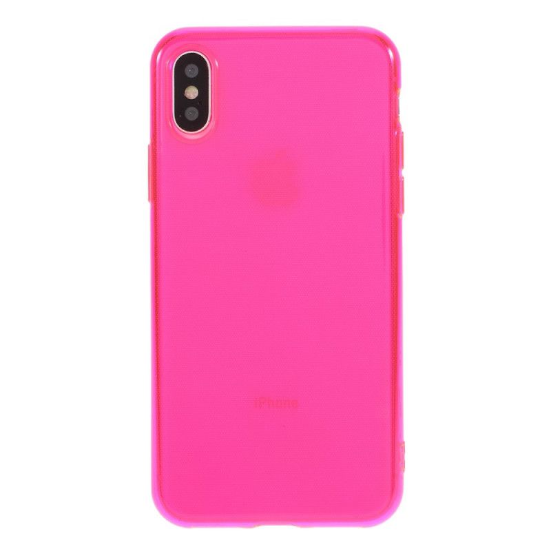 Coque iPhone X / Xs Silicone Transparente Colorée