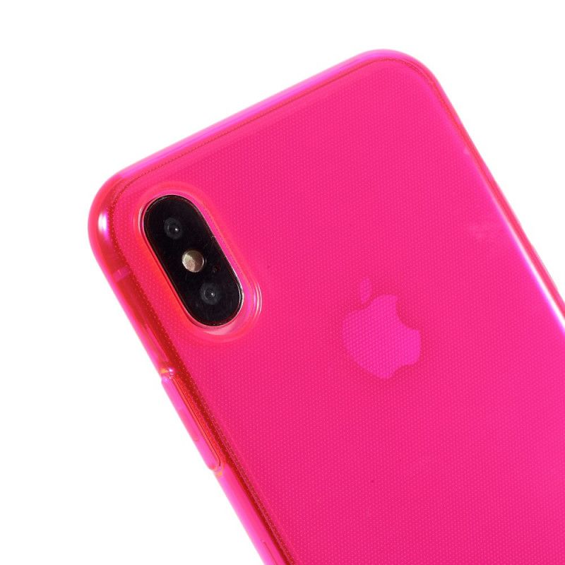Coque iPhone X / Xs Silicone Transparente Colorée