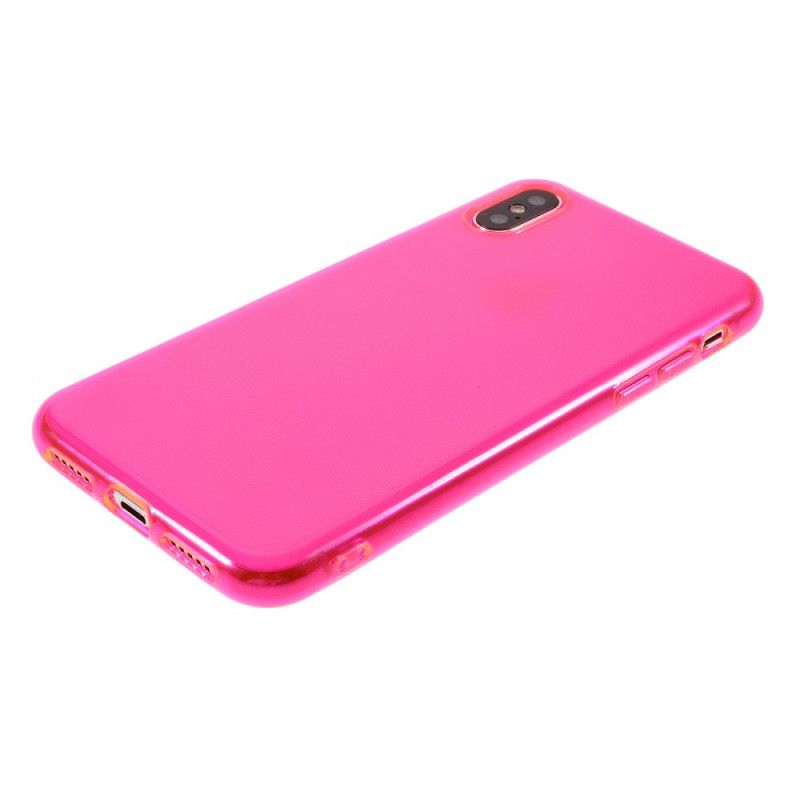 Coque iPhone X / Xs Silicone Transparente Colorée