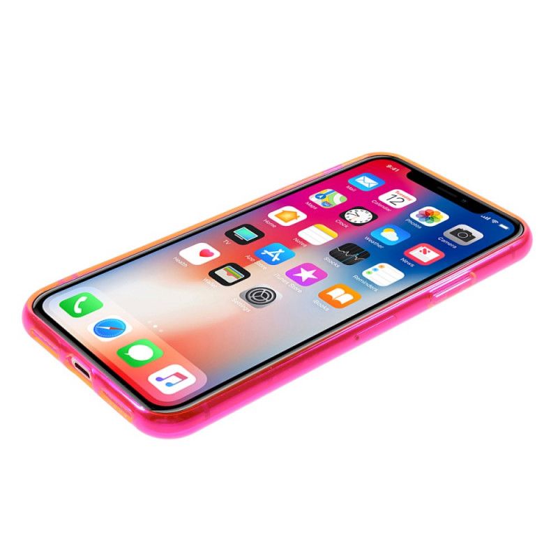 Coque iPhone X / Xs Silicone Transparente Colorée