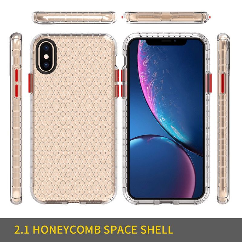 Coque iPhone X / Xs Style Nid D'abeille Design