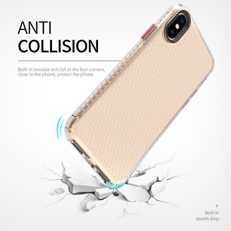 Coque iPhone X / Xs Style Nid D'abeille Design