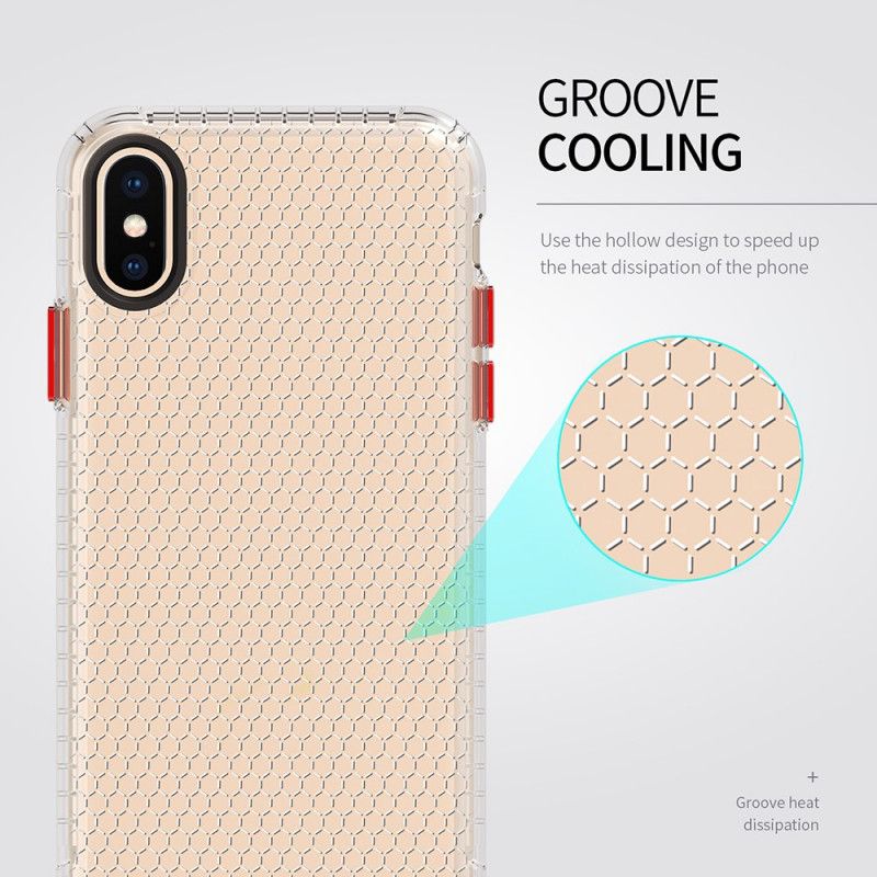 Coque iPhone X / Xs Style Nid D'abeille Design